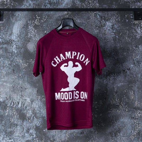 تیشرت سوزنی CHAMPION زرشکی