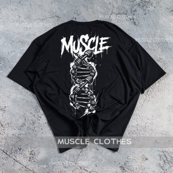 تیشرت اورسایز باکسی MUSCLE CLOTHES مشکی